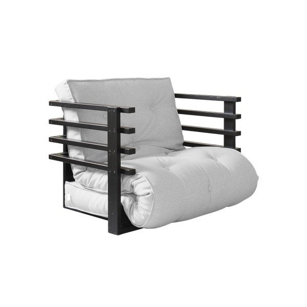 Fotel rozkładany Karup Funk Black/Light Grey-image-2