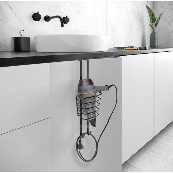 Stalowy uchwyt wiszący na suszarkę do włosów Origin – Metaltex-image-1