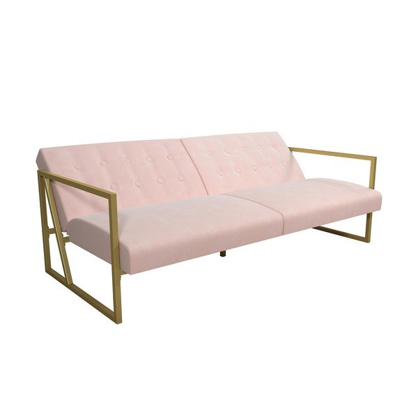 Różowa aksamitna sofa 185 cm Lexington – Støraa-image-3