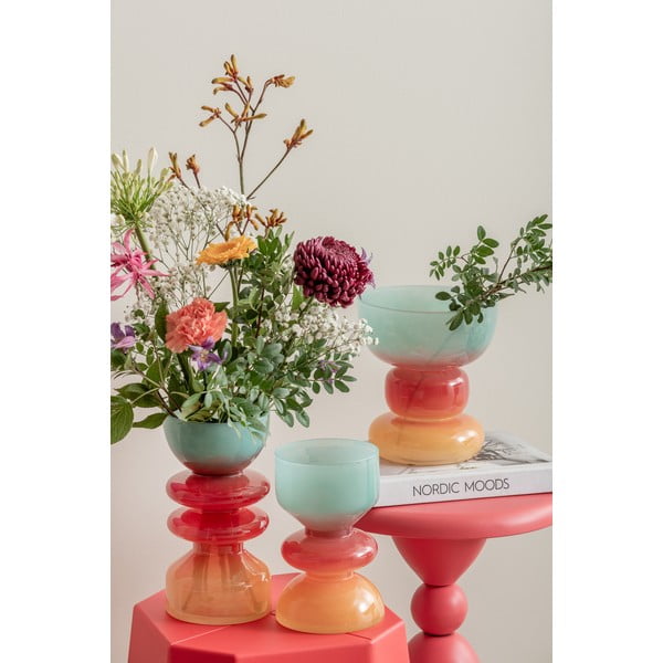 Czerwony/niebieski szklany wazon (wysokość 20,5 cm) Summer Vibes – PT LIVING-image-1