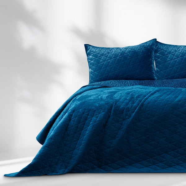 Niebieska narzuta AmeliaHome Laila Royal, 260x240 cm