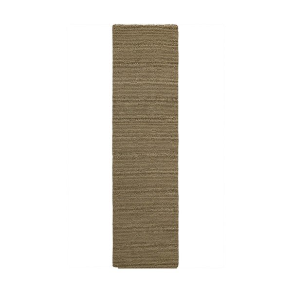 Wełniany chodnik tkany ręcznie w kolorze khaki 80x230 cm Harris Boucle – Flair Rugs