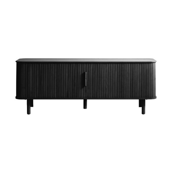 Czarna szafka pod TV w dekorze dębu 160x56 cm Cavo – Unique Furniture-image-3