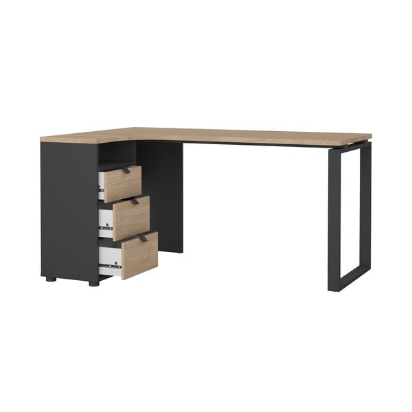 Biurko z blatem w dekorze dębu 100x150 cm Sign – Tvilum-image-4