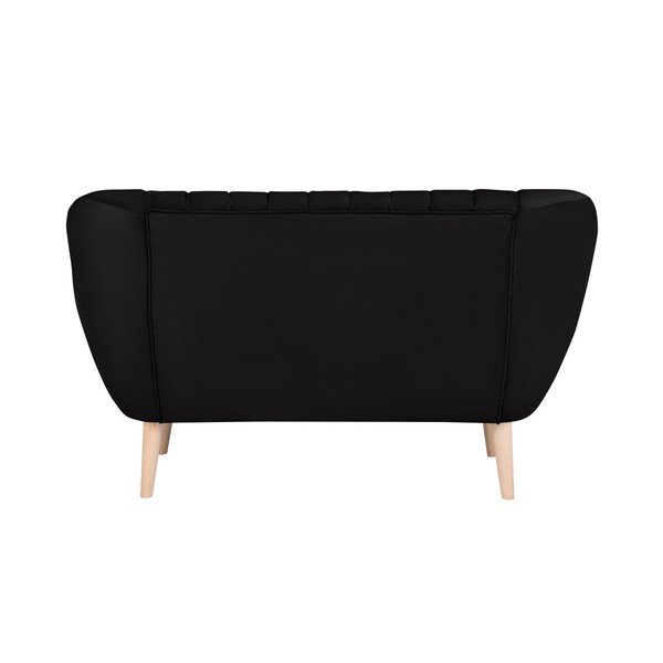 Czarna sofa 2-osobowa Micadoni Home Vincente-image-2