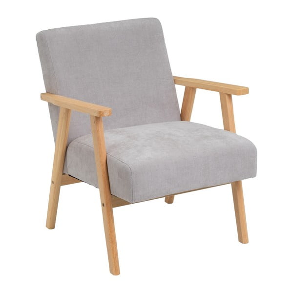 Szary fotel z tkaniny szenilowej Vintage – Casa Selección