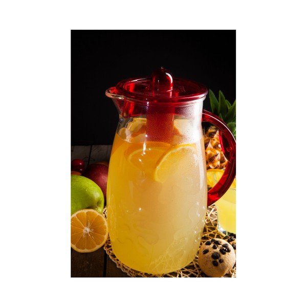 Szklany dzbanek z czerwonym wieczkiem Pitcher, 2,5 l-image-1