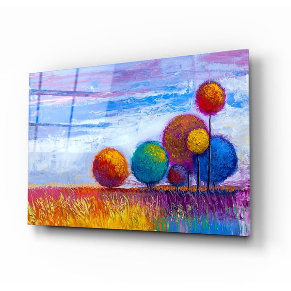 Szklany obraz Insigne Colorful Trees, 110x70 cm
