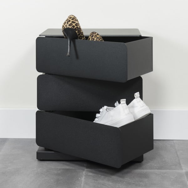 Czarna metalowa komoda 37x45x26 cm Joey – Spinder Design-image-1