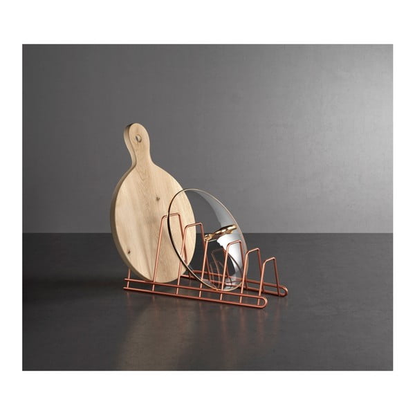 Stojak na pokrywki w kolorze miedzi Metaltex-image-1