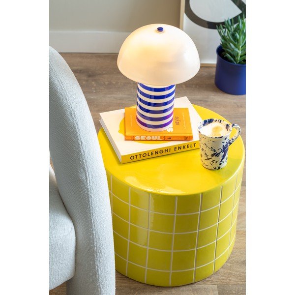 Okrągły stolik ceramiczny ø 42 cm Retro Tiles – Leitmotiv-image-1