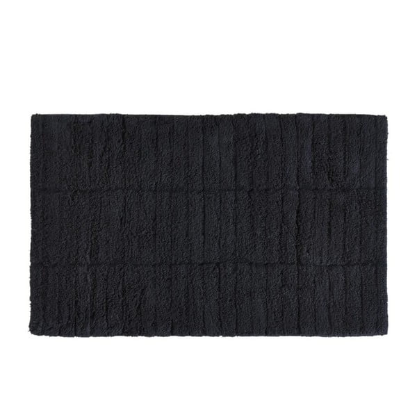 Czarny dywanik łazienkowy 80x50 cm Tiles − Zone