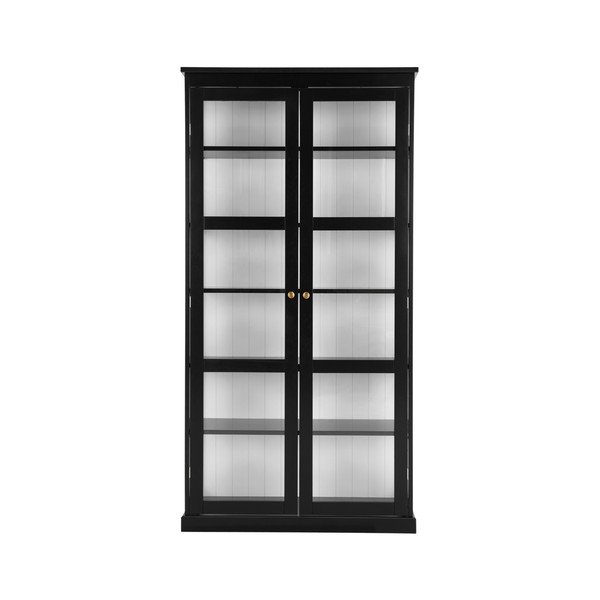 Czarna witryna z płyty MDF 98x193x34 cm Wilma – Ellos Home-image-3