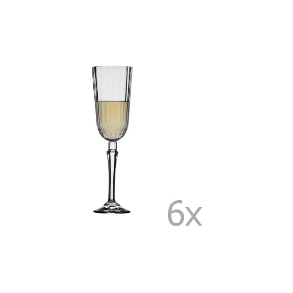 Zestaw 6 kieliszków do szampana Paşabahçe On the Top, 125 ml