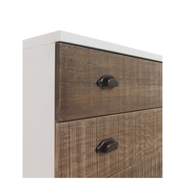 Biała komoda z 3 szufladami Geese Rustic-image-1
