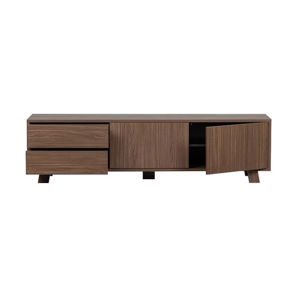 Naturalna szafka pod TV w dekorze orzecha 160x42 cm Seppe – WOOOD-image-1