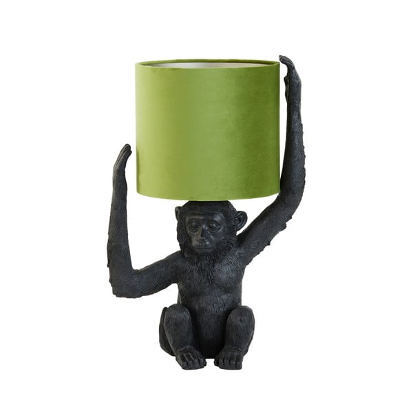 Zielono-czarna lampa stołowa (wysokość 51 cm) Monkey – Light & Living