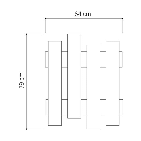 Wieszak ścienny w dekorze dębowego drewna Wave Oak-image-2