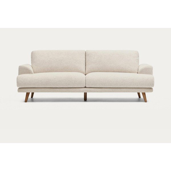 Beżowa sofa z tkaniny szenilowej 211 cm Karin – Kave Home-image-1
