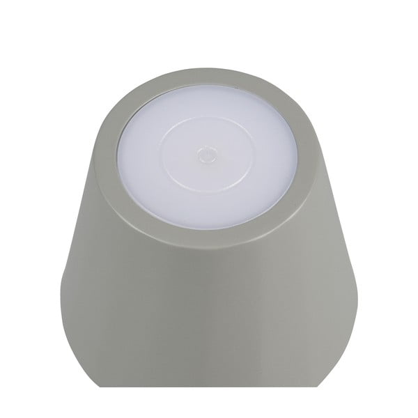 Szara lampa stołowa LED z metalowym kloszem (wysokość 21 cm) Diaz – Trio-image-3
