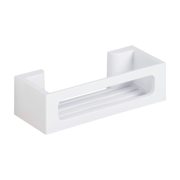 Plastikowa półka łazienkowa z mocowaniem Turbo-loc w matowym białym kolorze bez wiercenia Bralia – Wenko-image-2