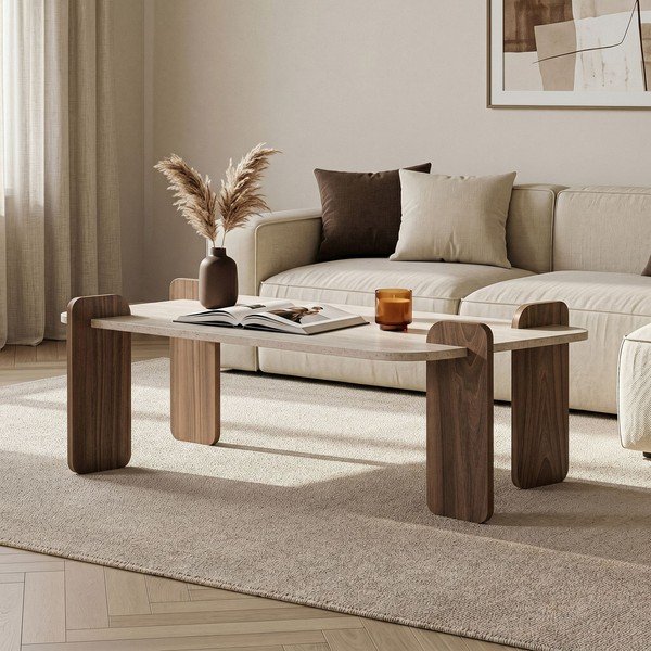 Beżowy stolik 60x120 cm Renard – Nordure-image-2
