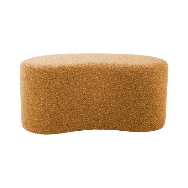 Żółty puf z materiału bouclé Ada – Leitmotiv-image-2