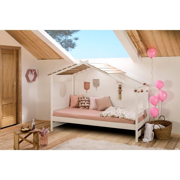 Białe łóżko dziecięce Marckeric Nayah, 90x190 cm-image-1