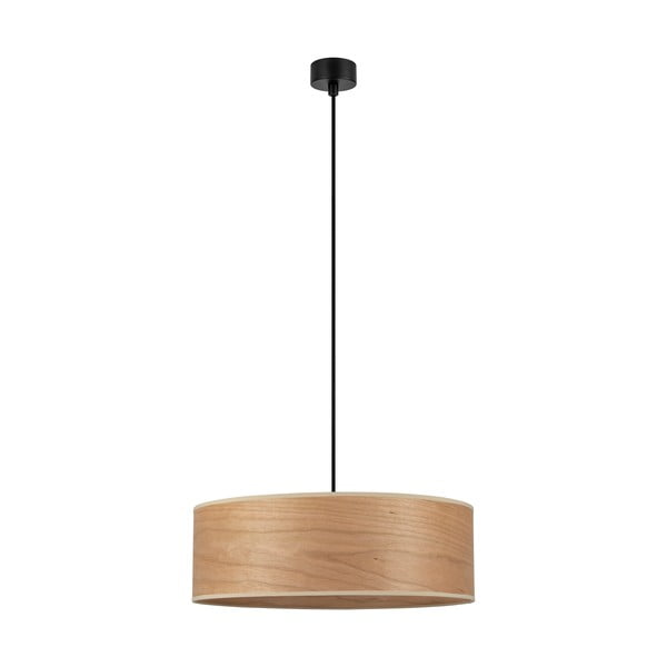 Lampa wisząca z kloszem z forniru wiśniowego Sotto Luce TSURI XL, ø 45 cm