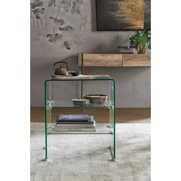 Szklany stolik 40x50 cm Iride – Bizzotto-image-1