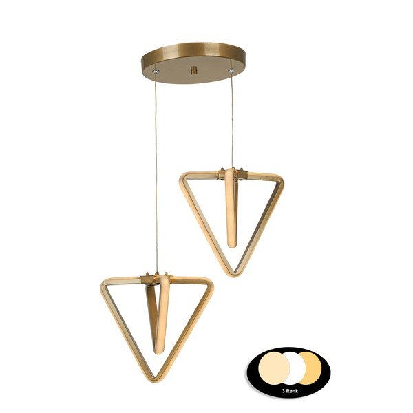 Metalowa lampa wisząca LED w kolorze brązu ø 20 cm Baris – Squid Lighting-image-2