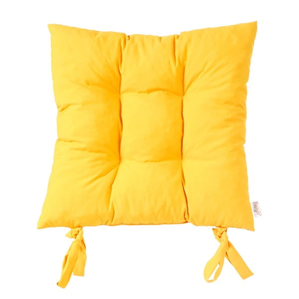 Żółta poduszka na krzesło Apolena Plane