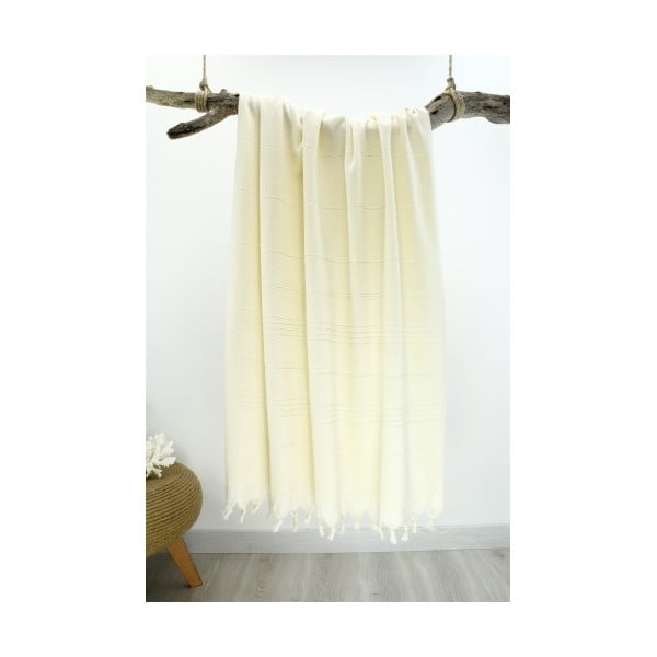 Ręcznik hammam Beach Style Cream, 90x180 cm