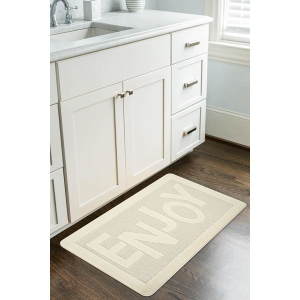 Kremowy dywanik łazienkowy 60x100 cm Enjoy – Foutastic-image-1