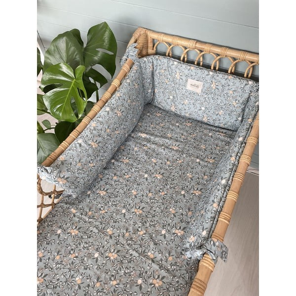 Ochraniacz do łóżeczka 180 cm Denim Lions – Malomi Kids-image-1