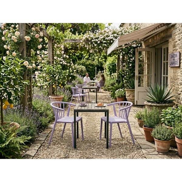 Lawendowe plastikowe krzesło ogrodowe Capri – Bonami Essentials-image-1