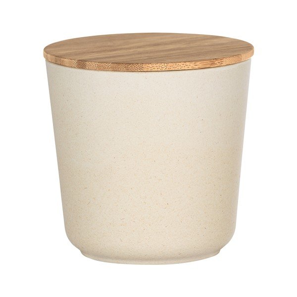 Beżowy pojemnik z bambusową pokrywą Wenko Bondy, 500 ml-image-1