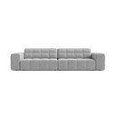 Jasnoszara aksamitna sofa 252 cm Chicago – Cosmopolitan Design