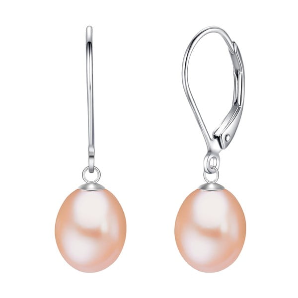 Jasnopomarańczowe
  perłowe kolczyki z biglem angielskim Chakra Pearls