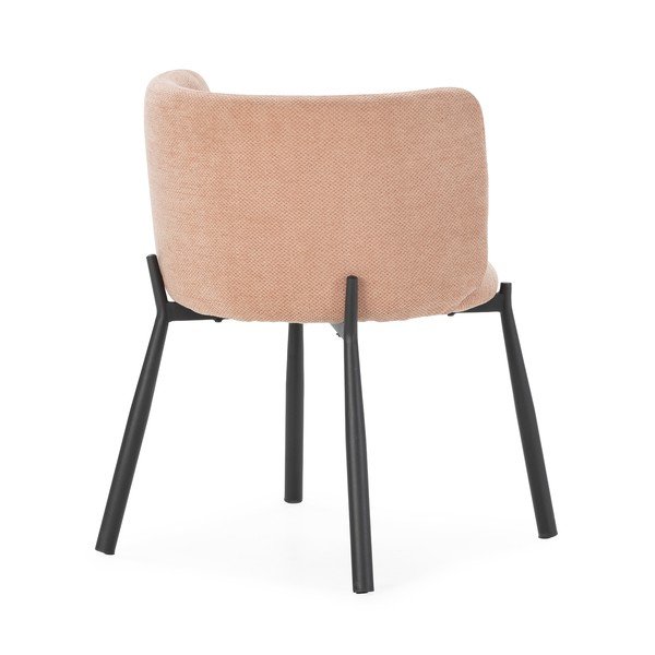 Brzoskwiniowe tapicerowane fotele jadalniane zestaw 2 szt. Ginny – MOME-image-4