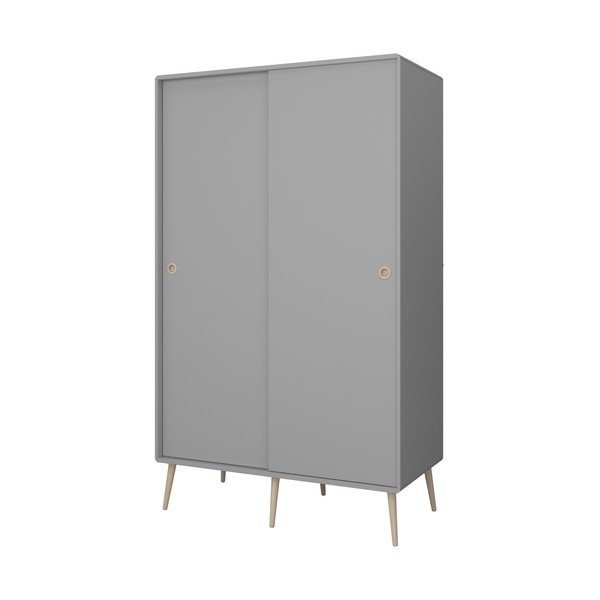 Szara szafa z drzwiami przesuwnymi 113x190 cm Softline – Tvilum-image-1