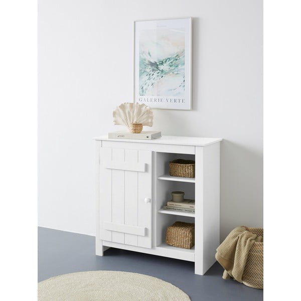 Biała szafka z litego drewna sosnowego 90x90 cm Bertram – Støraa-image-1