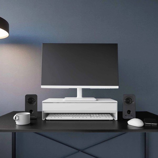 Biały metalowy stojak na monitor Tower – YAMAZAKI-image-1