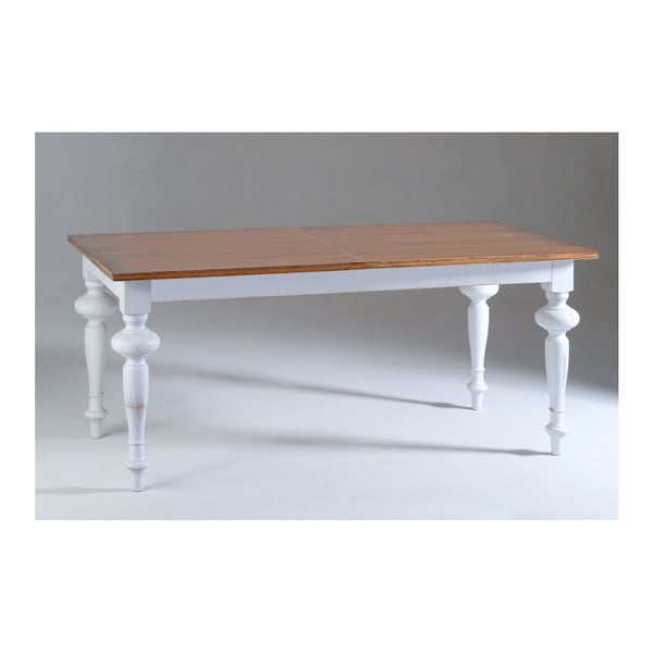 Biały stół rozkładany z drewna Castagnetti Adeline, 180 x 90 cm