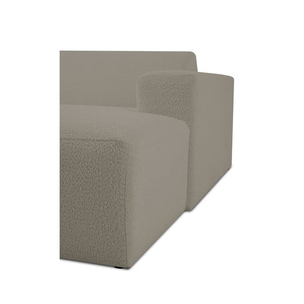 Jasnobrązowy moduł sofy z materiału bouclé (prawostronny) Roxy – Scandic-image-4