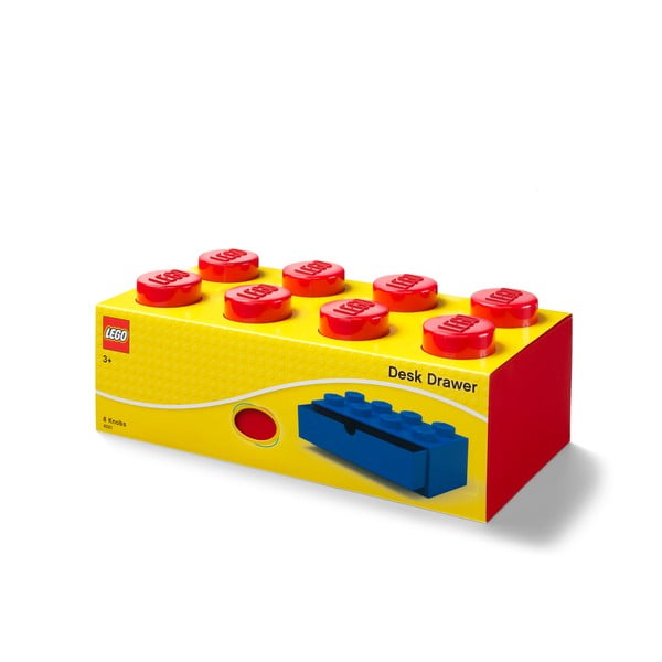 Czerwony pojemnik z szufladką LEGO®, 31x16 cm-image-2