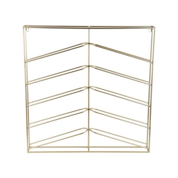 Wiszący metalowy regał na wino w kolorze złota liczba butelek 10 67x66x7,5 cm Cuadro – PT LIVING