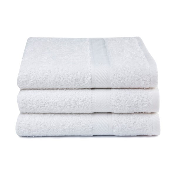 Zestaw 3 białych ręczników Ekkelboom, 70x140 cm