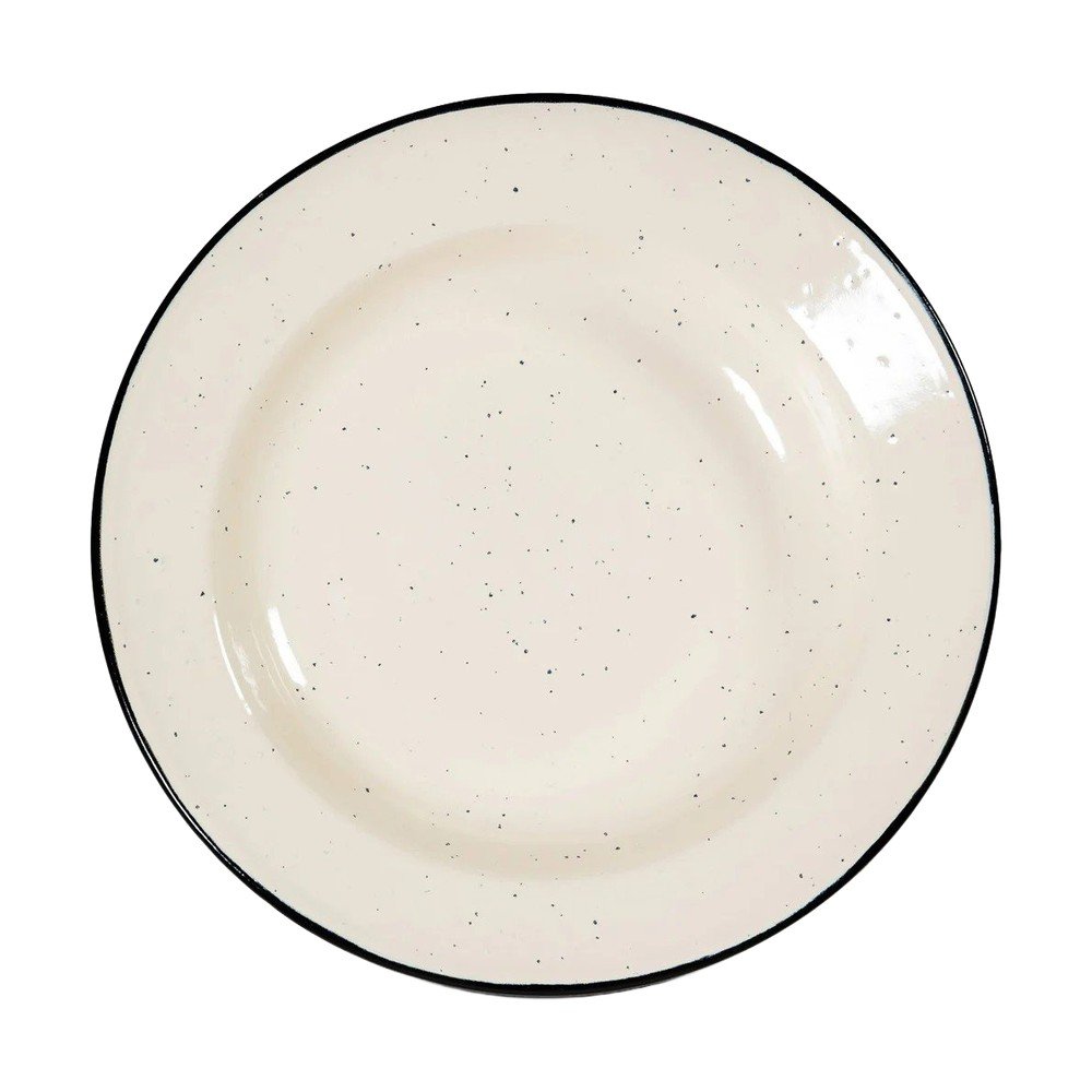 Beżowy emaliowany talerz deserowy ø 20 cm Doris – Sagaform