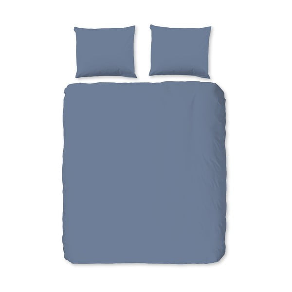 Niebieska flanelowa pościel dwuosobowa 200x220 cm – Good Morning